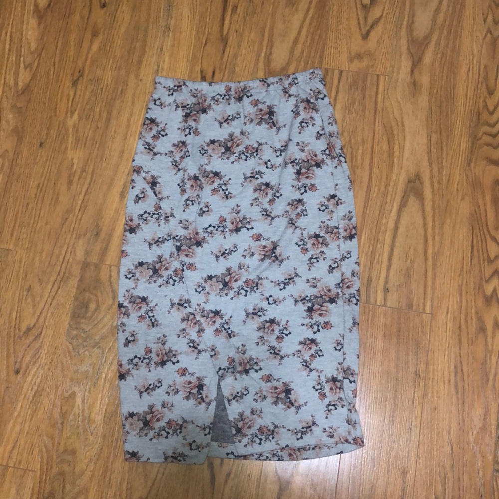 Floral midi skirt